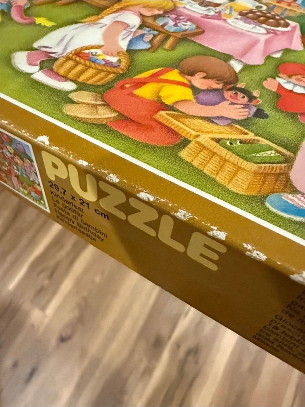 Ravensburger Vintage 1980s Colorful Childrens Picnic Puzzle with Balloons